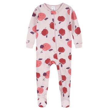 Gerber Baby Girl'S 2-Pack Footed Pajamas, Fruit Lovers Purple, 6 Months