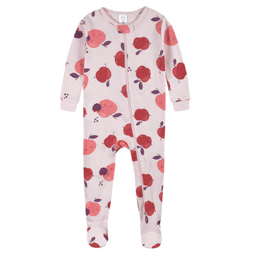 Gerber Baby Girl'S Toddler 2-Pack Footed Pajamas, Fruit Lovers Purple, 4T