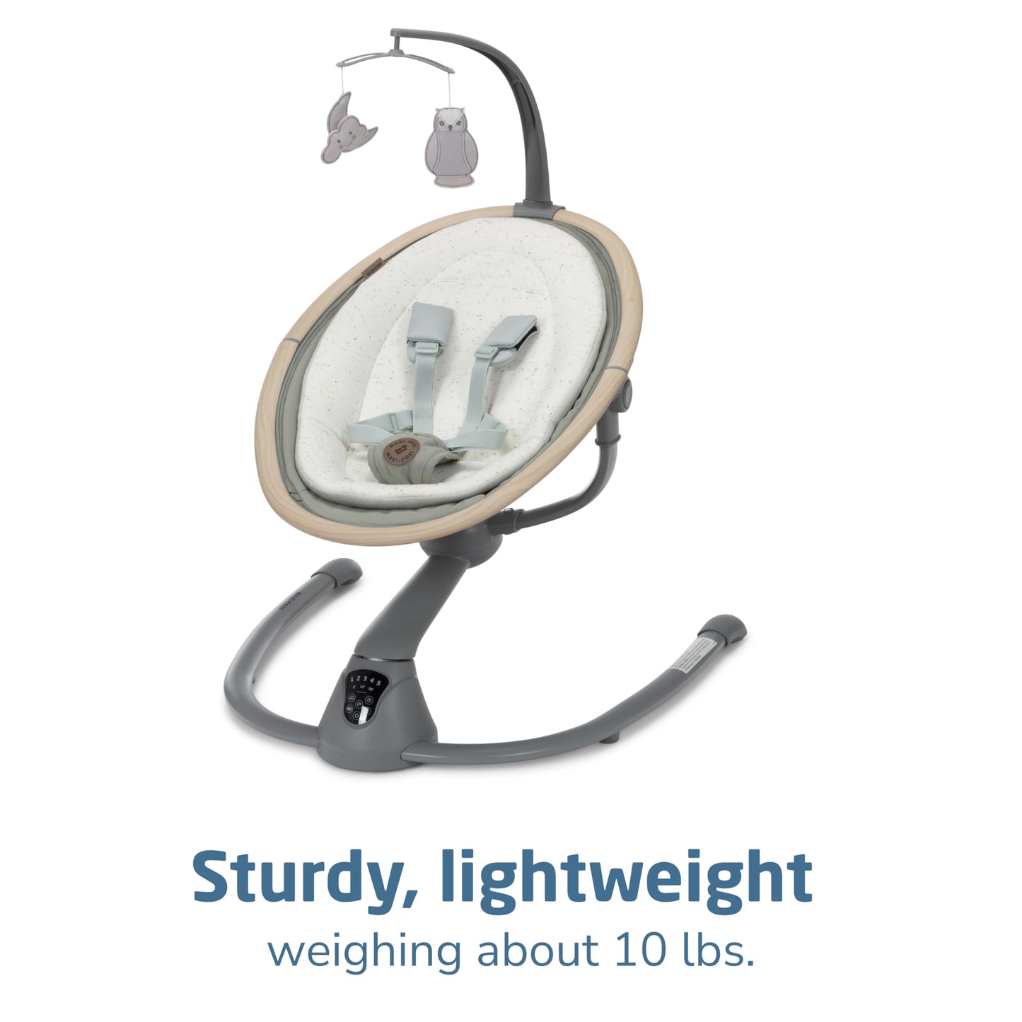 Maxi-Cosi Cassia Baby Swings For Infants: Smart Portable Baby Swing With Music, Lightweight & Foldable Baby Swing, 360 Rotation