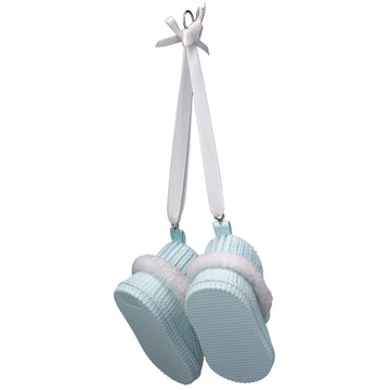 Hallmark Keepsake 1599Qgo2359 Christmas Ornament 2019 Year Dated, Baby Boys First Christmas Blue Teddy Bear Booties, Baby Boy'S