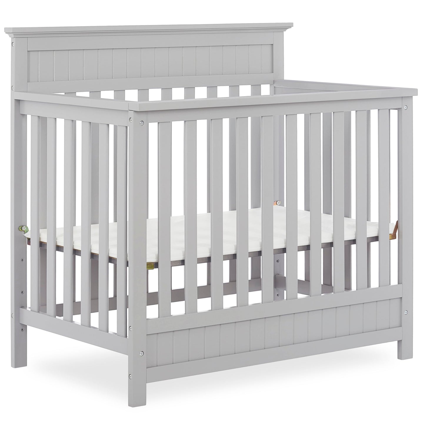 Dream On Me Harbor 4-In-1 Convertible Mini Crib In Pebble, Greenguard Gold Certified