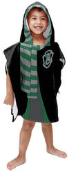 Jay Franco Harry Potter Slytherin Kids Bath/Pool/Beach Hooded Poncho - Super Soft & Absorbent Cotton Towel, Measures 28 X 28 Inc