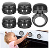 Ptwola 5Pcs Stove Knob Covers For Child Safety Resistant Universal Size Gas Knob Locks Covers Removable Adhesive Oven Front Elec