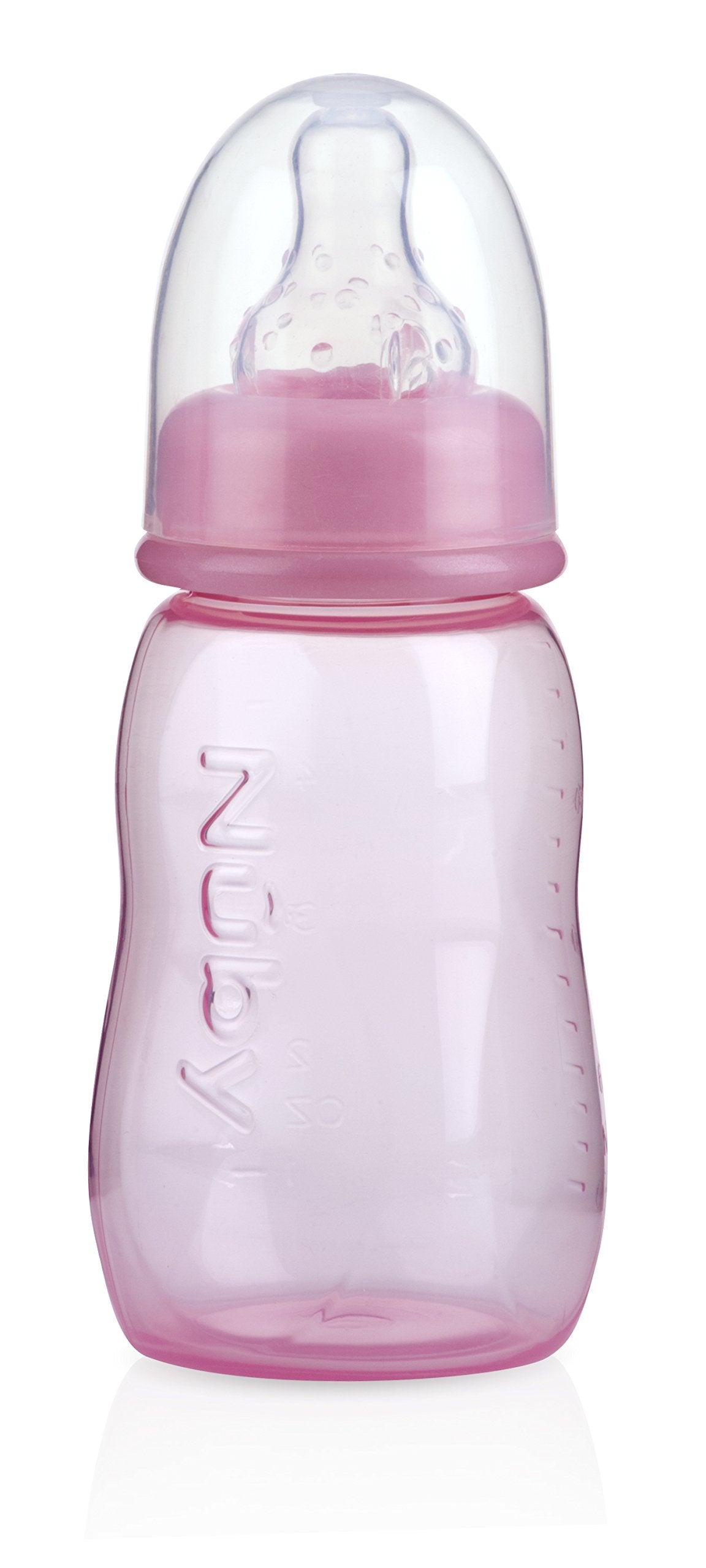 Nuby Standard Neck Tinted Feeding Nurser, 1 Count (Pack Of 1), Colors May Vary