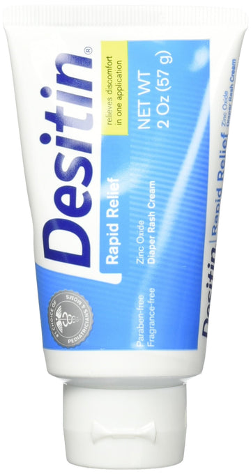 Desitin Rapid Relief Creamy Zinc Oxide Diaper Rash Cream, 2 Ounce (Pack Of 2)