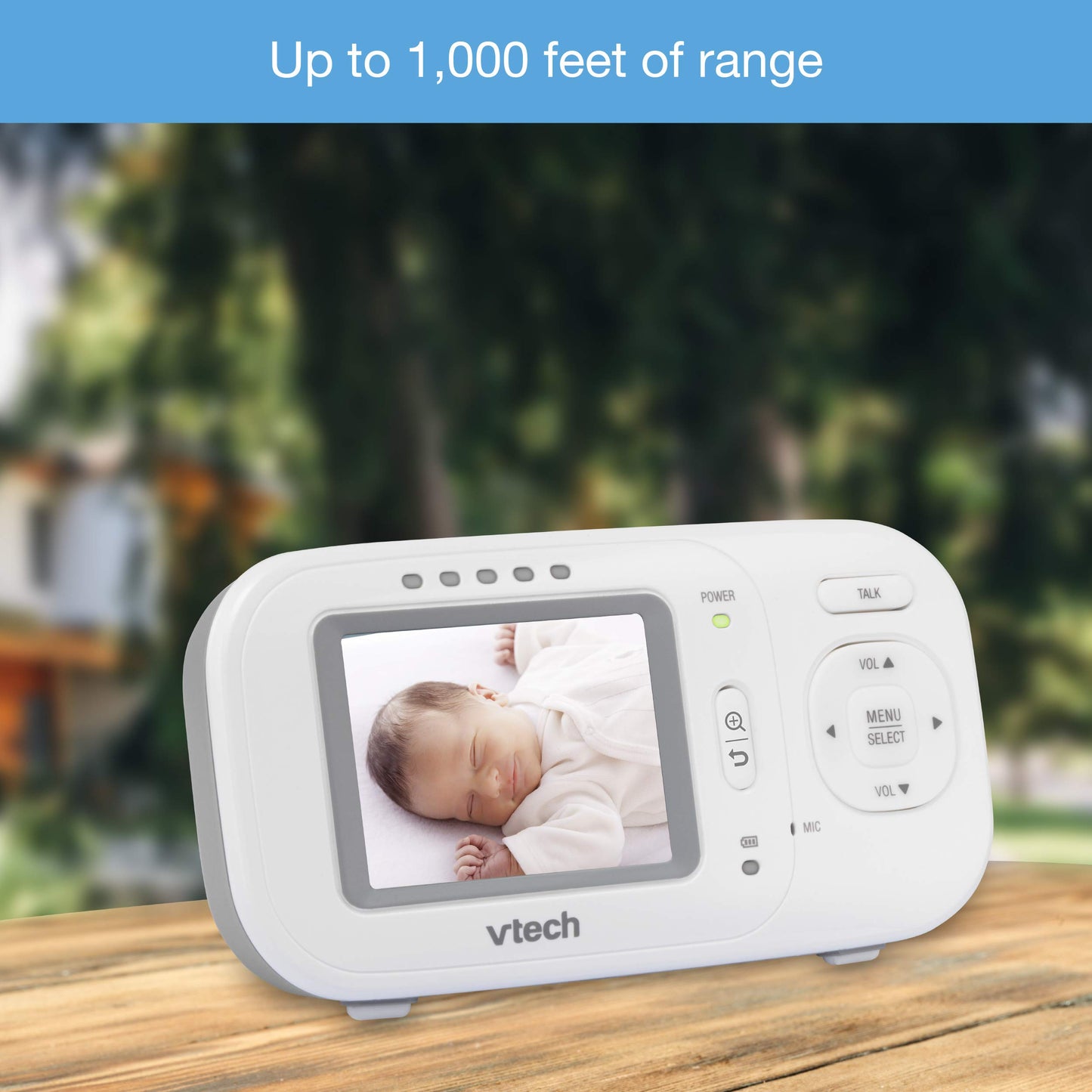 Vtech Vm320 2.4 Inch Digital Video Full-Color Baby Monitor With Automatic Night Vision, White