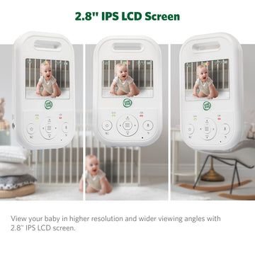 Leapfrog Lf2513 Baby Monitor, 2.8' Ips Lcd Screen, Pan-Tilt-Zoom, 1000Ft Range, Night Vision, Soothing Lullabies, Night Light,