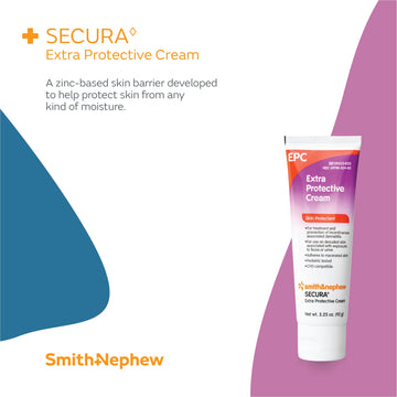 Smith+Nephew Secura Extra Protective Cream (Epc) Tube, Diaper Rash Cream For Adults, Incontinence Skin Protectant, 3.25 Ounces W