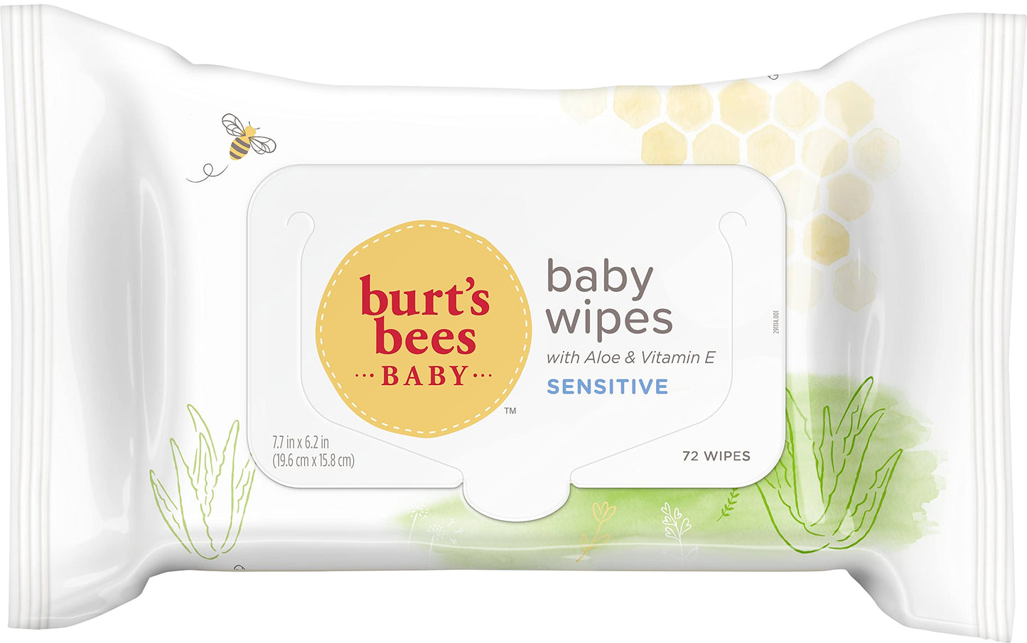 Burts Bees Baby Chlorine-Free Wipes, 72 Count (Pack of 1) - Packaging May Vary