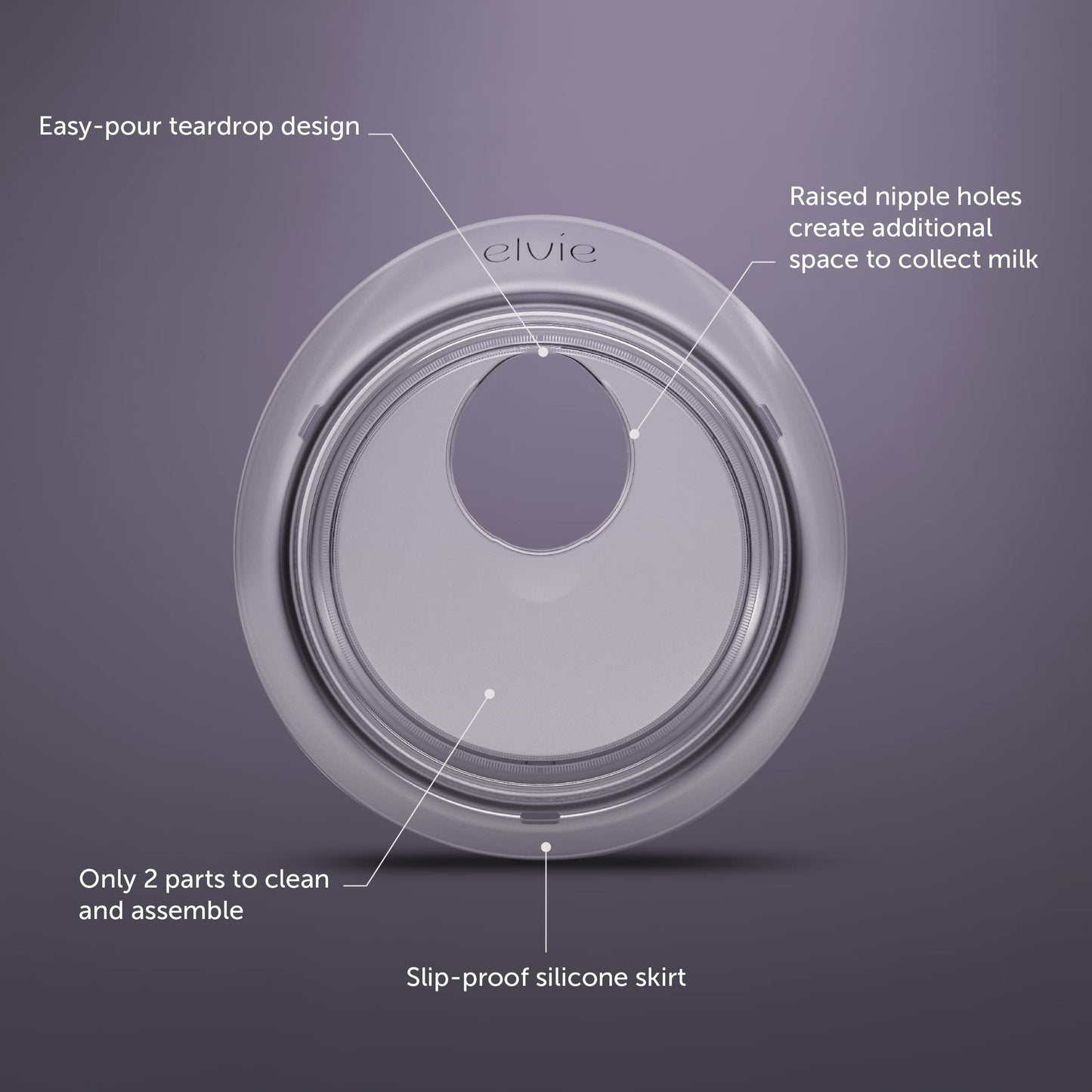 Elvie Catch Milk Collection Shells | Set Of Two Discreet Leak-Protection Silicone Cups, Reuse Your Milk| Reusable Breast Shells