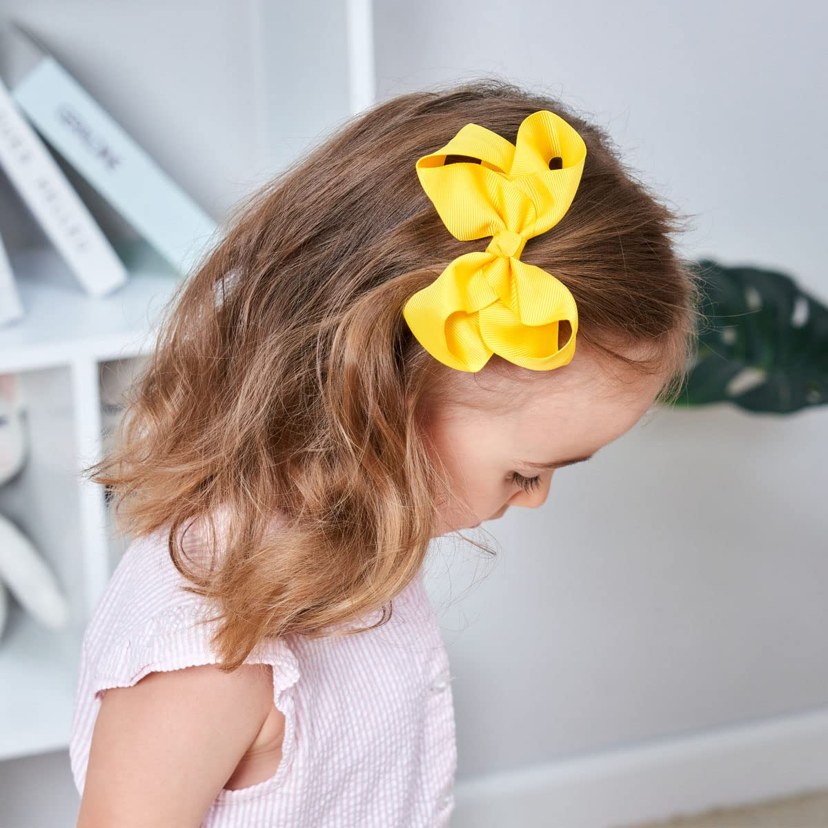 40Pcs 4.5 Inch Hair Bows For Girls Grosgrain Ribbon Toddler Hair Accessories With Alligator Clips For Toddlers Baby Girls Kids T
