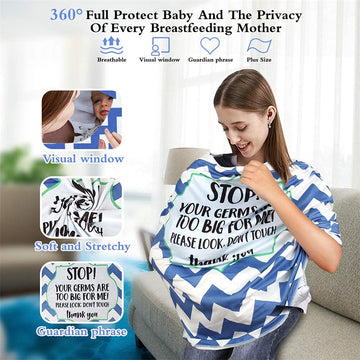 Metplus Stretchy Infant Car Seat Canopy, Metplus Baby Carseat Cover, Soft Nursing Breastfeeding Cover, Multi Use Newborn Carrier