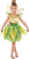 Party City Classic Tinker Bell Costume For Toddler Girl - Includes Petal Dress With Pink Vines & Glittery Wings - Disney Peter P