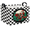 ASKETAM Empty Large Christmas Basket for Gifts Women Collapsible Storage Bin Kids Toy Box Holiday D cor (Checkered Dinosaur)