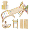 7In1 Pikler Triangle Set, Pikler Triangle Climbing Toys Set For Toddlers, Wooden Toddler Climbing Toys Indoor Playground, Foldab