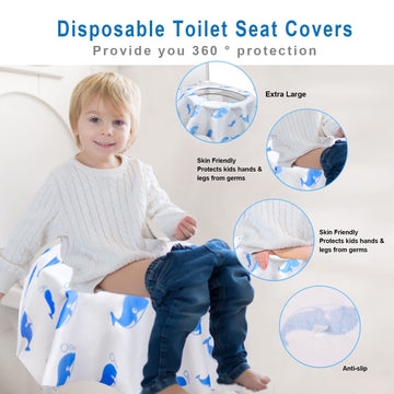 20 Pack Toilet Seat Covers Disposable, Extra Large Disposable Toilet Seat Covers For Adults, Individually Wrapped Potty Training