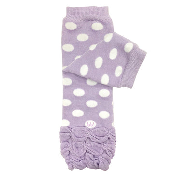 Allydrew 3 Pack Polka Dots, Ruffles & Stripes Baby Leg Warmer & Toddler Leg Warmer For Boys & Girls, Purple, Pink, Red