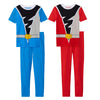 Power Rangers Little/Big Boy'S Costume 4 Piece Cotton Pajama Set (As1, Numeric, Numeric_4, Regular, Red And Blue Dino Fury Range