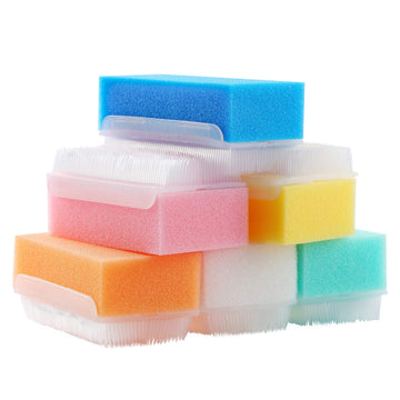 Baby Bath Time Sponge Brush- Body, Hair, And Scalp Cleaning - Gentle On Infant, Toddler Sensitive Skin - Great Sensory Feel. (6