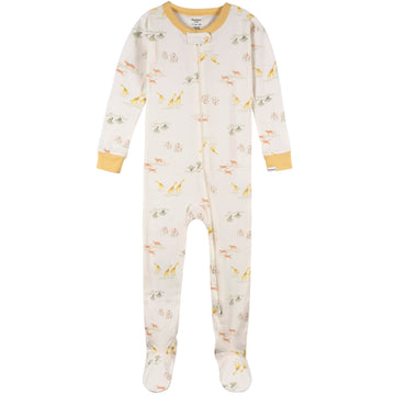 Gerber Unisex-Baby 2-Pack Footed Pajamas, Safari