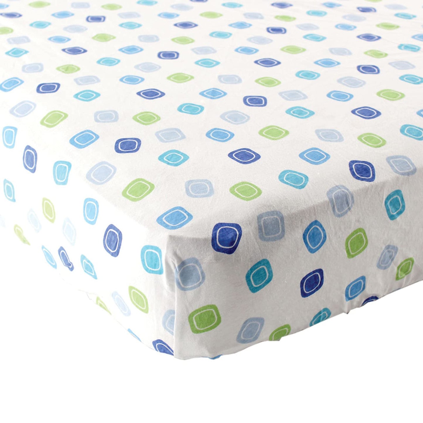 Luvable Friends Unisex Baby Fitted Playard Sheet, Blue Geometric, One Size