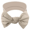 Babygiz Baby Girl Headbands-Infant,Toddler Cotton Handmade Hairbands With Bows Child Hair Accessories (Beige)