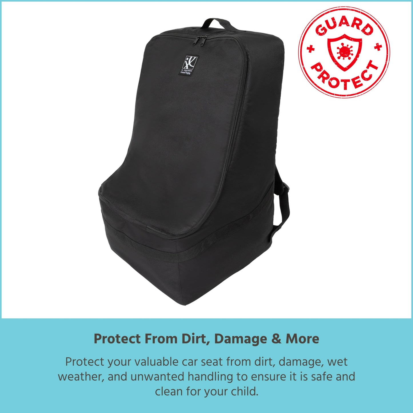 J.L. Childress Ultimate Backpack Car Seat Travel Bag - Fully Padded - Heavy Duty Car Seat Backpack- Airplane Travel Bag For Baby