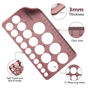 Momcozy Nipple Ruler For Flange Sizing, Soft & Flexible Silicone Measurement Tool For Breast Pump Sizing, Compatible With Momcoz