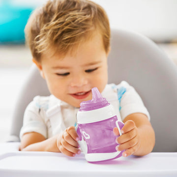 Munchkin Gentle Transition Sippy Trainer Cup, 4 Ounce, 2 Pack, Purple