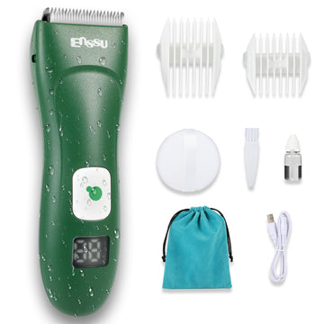 Enssu Baby Hair Clippers, Rechargeable Hair Clipper For Kids With Led Display, Baby Hair Cutting Kit With Skin-Safe Blade,Cordle