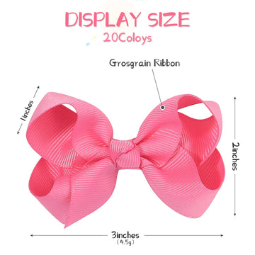 50Pcs 3Inch Hair Bows For Girls Grosgrain Ribbon Toddler Hair Accessories With Alligator Clips For Toddlers Baby Girls Kids Teen