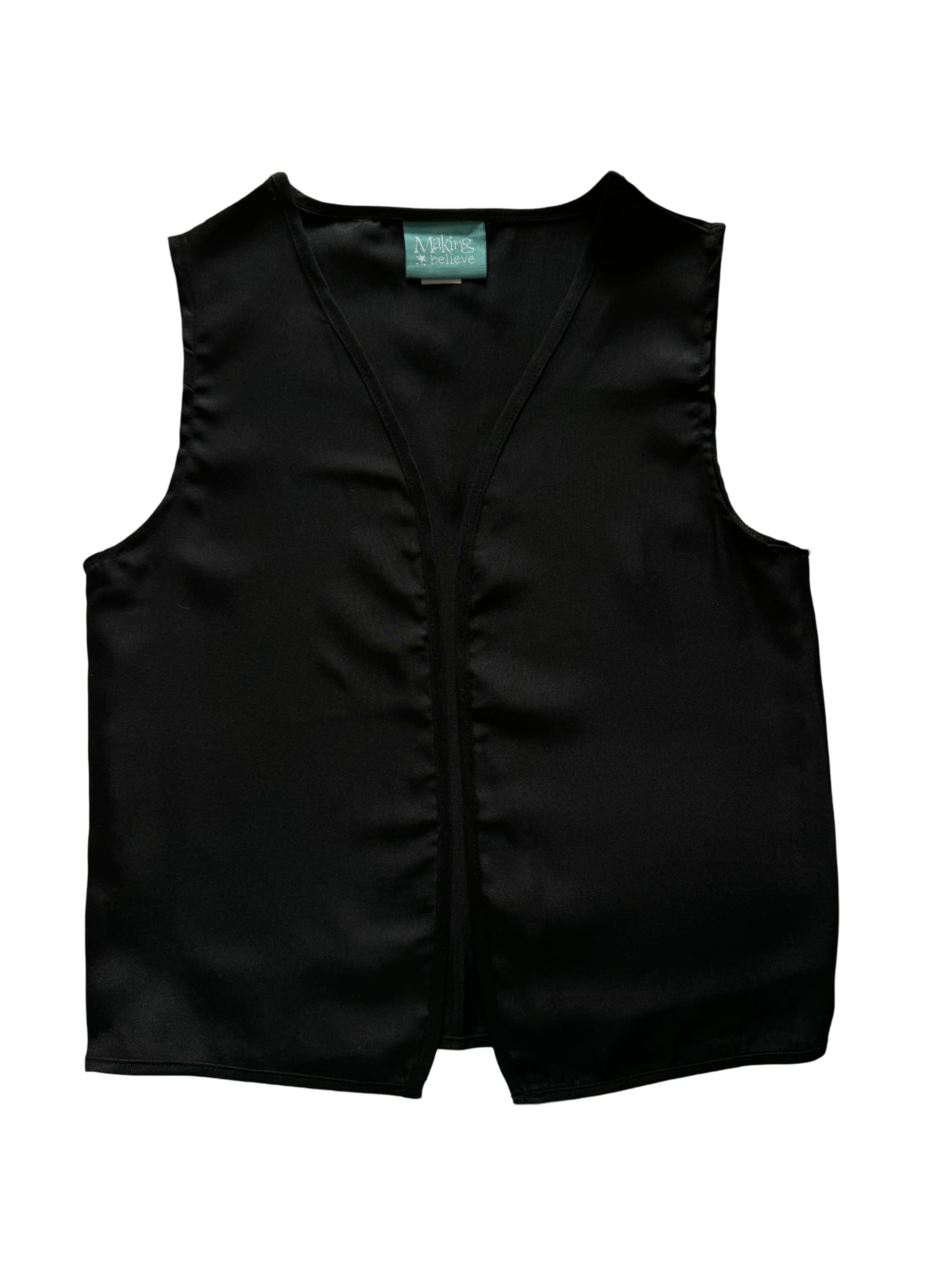 Making Believe Boys Peasant Costume Vest - Large 8-10 - Black