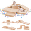 Elftopia Foam Climbing Blocks With Ball Pit & Stairs For Toddlers Aged 1-3 -Soft Playset For Indoor Crawling, Foam Playground Se