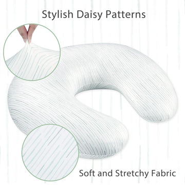 Pea Pod Striped Nursing Pillow Cover Breastfeeding Pillow Slipcover For Moms Soft Breathable Organic Knit Fabric Newborn Infant