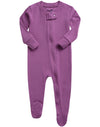 Vaenait Baby Toddler Boys Girls Solid Footie Pajama Cozy Modal Purple 0-3M