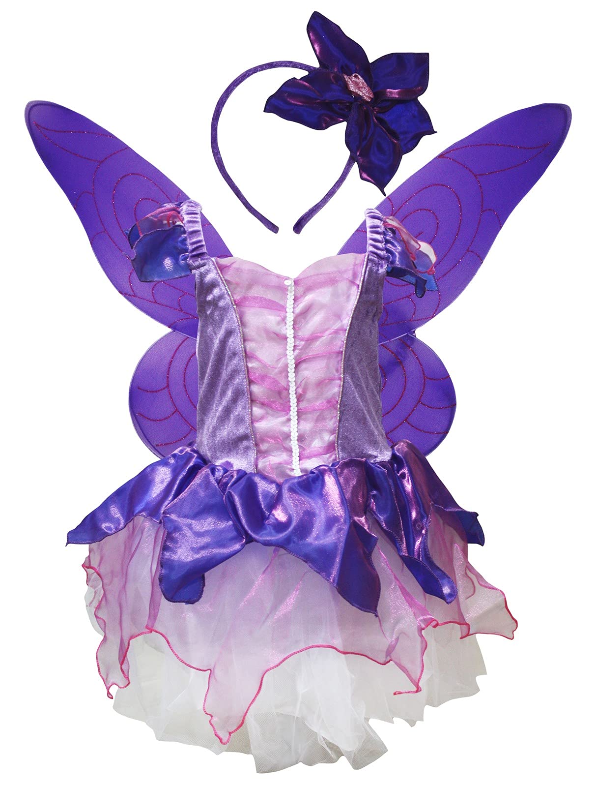 Petitebella Fairy Costume Dress 1-10y (Purple, 8-10 Years)