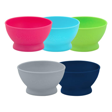 Green Sprouts Feeding Bowl Made From Silicone Gently Transitions Baby To Pureed Food Easy To Hold, Durable, Unbreakable, Heat-Re