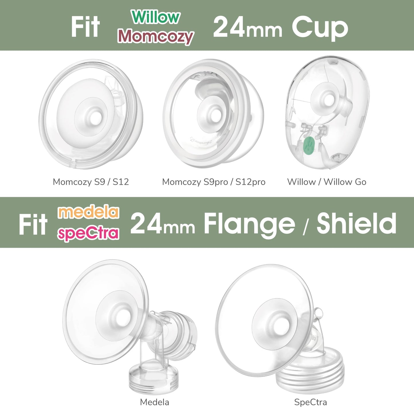 Maymom Flange Inserts 19Mm Compatible With Spectra, Medela 24 Mm Shields, Momcozy S9 Pro/S12 Pro, Willow Wearable Cup. Compatibl