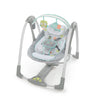 Ingenuity Swing 'N Go 5-Speed Baby Swing - Foldable, Portable, 2 Plush Toys & Sounds, 0-9 Months 6-20 Lbs (Hugs & Hoots)