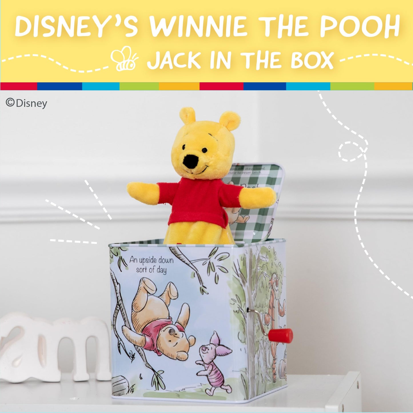 KIDS PREFERRED Disney Baby Winnie The Pooh Jack-in-The-Box - Musical Toy for Babies Multi ,6.5
