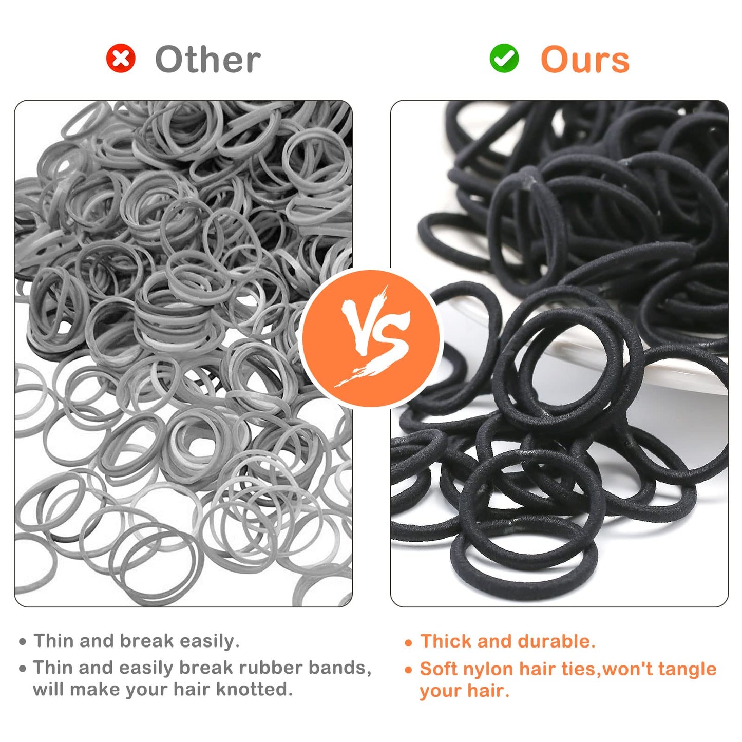 200Pcs Multicolor Hair Ties For Baby Toddlers, No Crease Ponytail Holders For Kids Girls