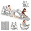 BIERUM Pikler Triangle Set, Plastic 8 in1 Toddler Climbing Toys Indoor with Comfortable Hammock,Foldable Pickler Climbing Set, J