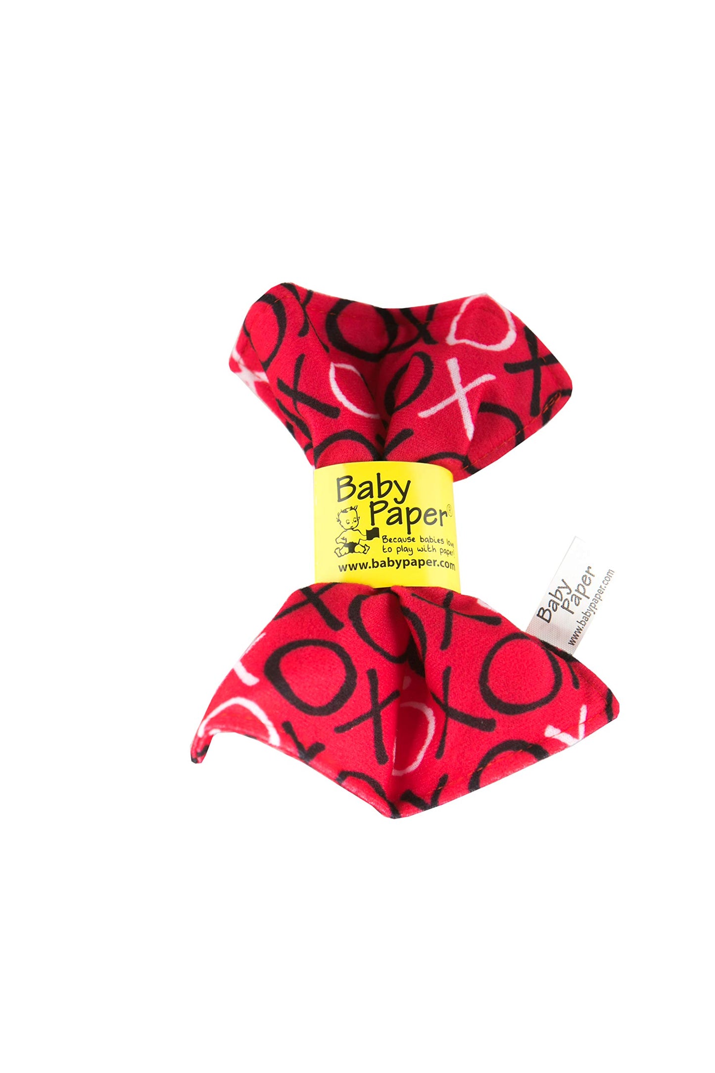 Baby Paper Original Crinkle Teether and Sensory Toy for Babies and Infants | XO Print | Non-Toxic, Washable | The for Baby Showe