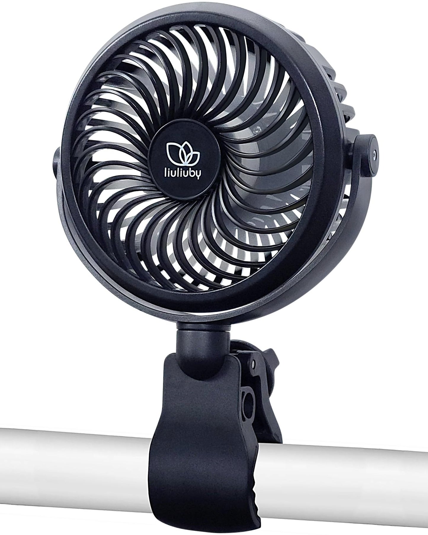 liuliuby Baby Stroller Fan with Clip | Clip On Fan for Baby Car Seat | Portable & Rechargeable with Durable Clamp | Stroller Acc
