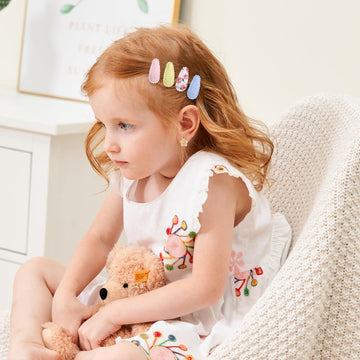 60 Pcs Snap Flower Pattern Hair Clips For Fine Hair - 1.5 Wrapped Mini Barrettes And Hair Accessories For Infants And Toddlers