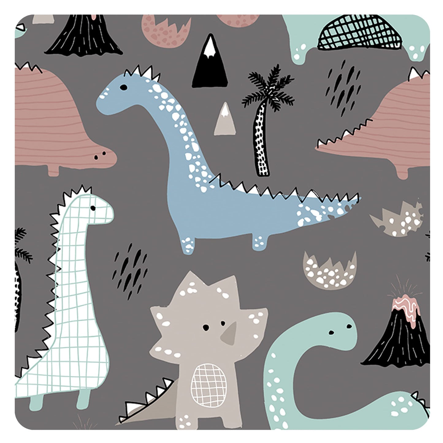 Bapronbaby Dinosaur Drawing Splash Mat - Waterproof Catch-All For Under High Chairs, Floors, Tables, Playtime Or Arts & Crafts -