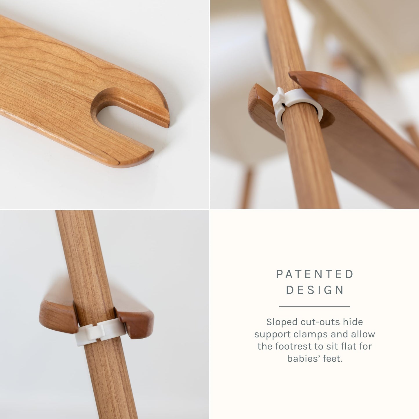 Yeah Baby Goods Adjustable Ikea High Chair Footrest (Cherry) - Attachable Ikea Antilop Highchair Footrest For Safer Mealtimes