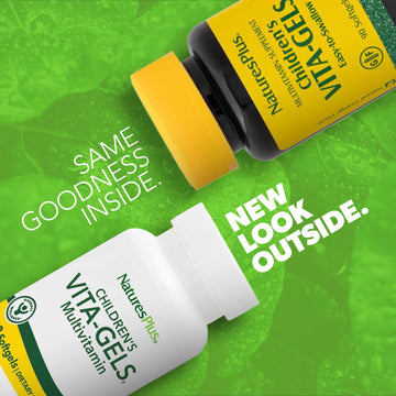 Natures Plus Childrens Vita-Gels Multivitamin, Natural Orange Flavor - 90 Softgels, Pack Of 2 - Gluten Free - 180 Total Servings