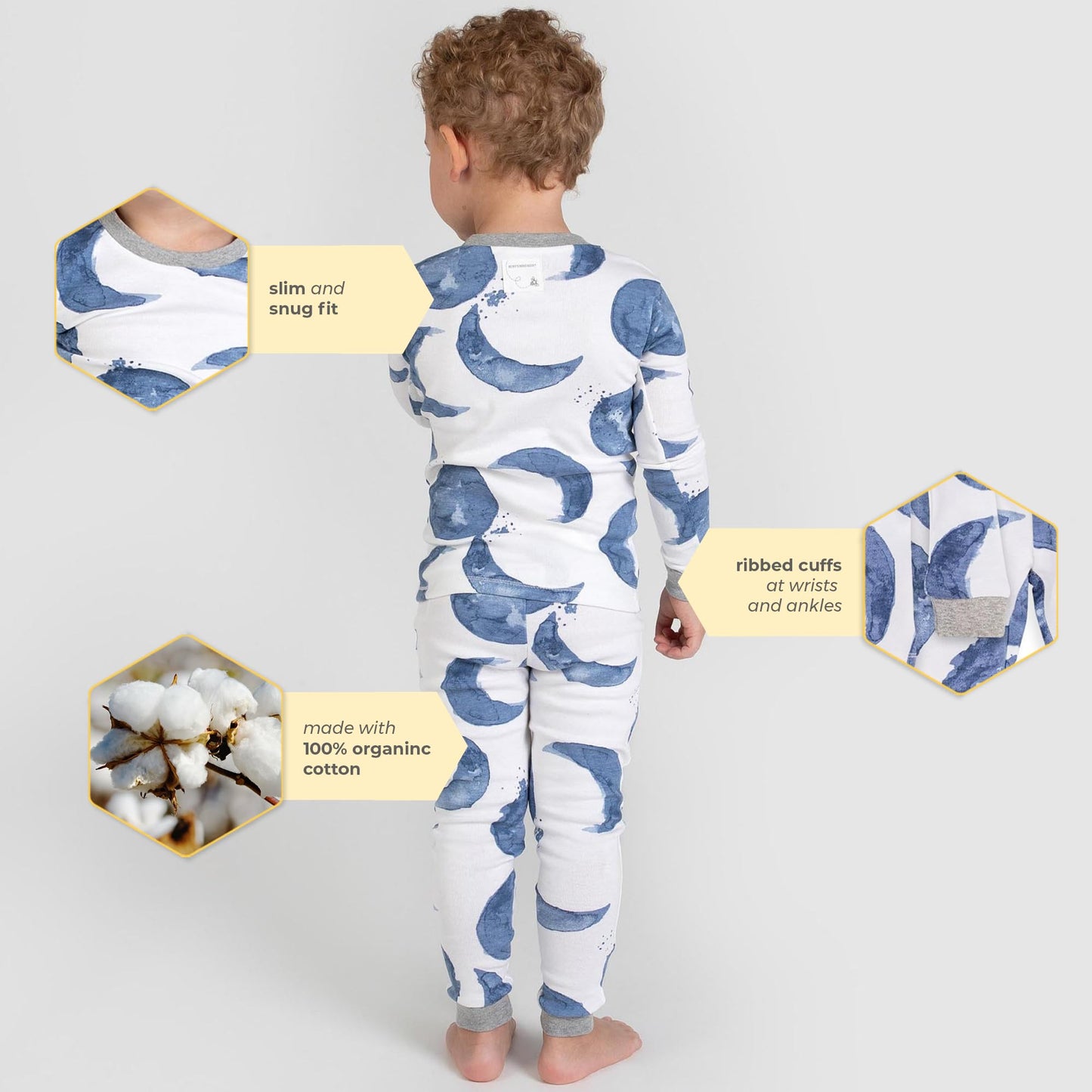 Burt'S Bees Baby Baby Boy'S Pj Set, Tee And Pant 2-Piece Pajamas, 100% Organic Cotton, In The Pines, 18 Months