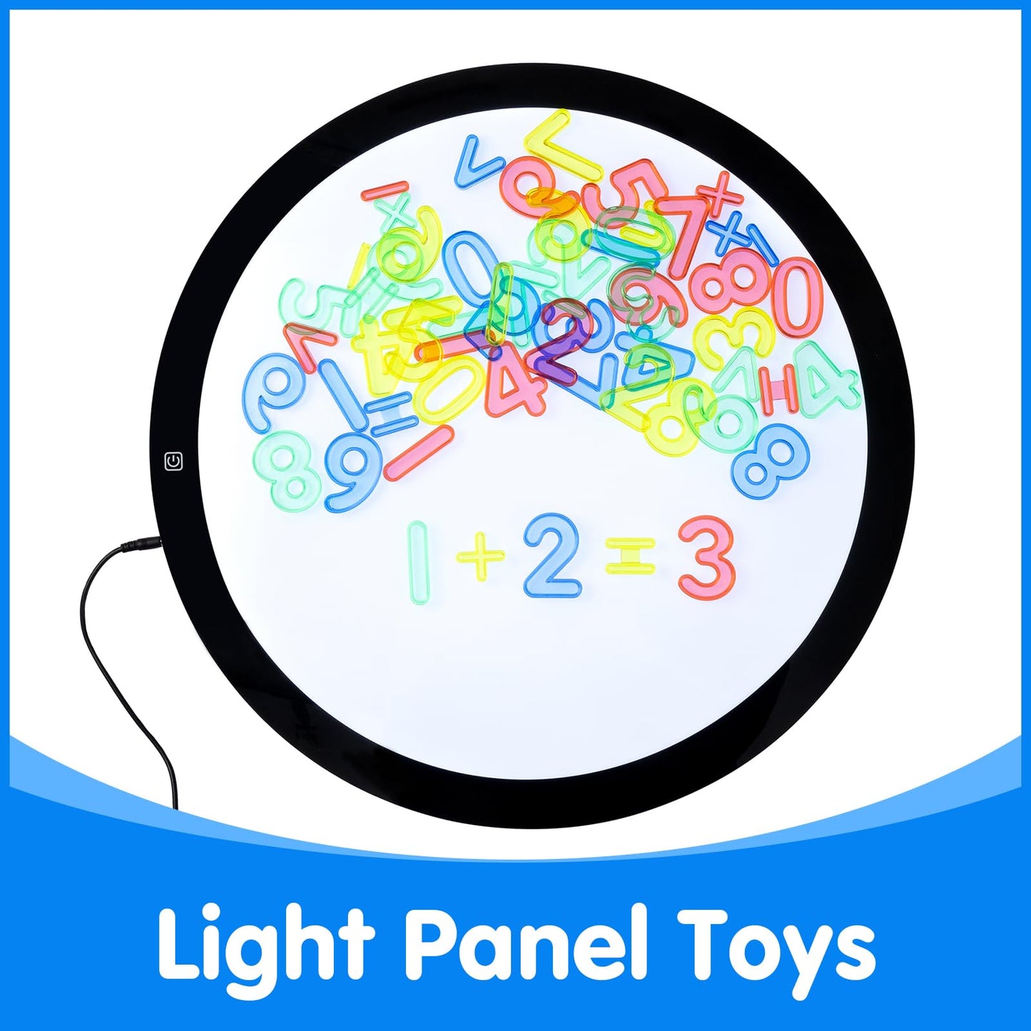 Odoorgames 48 Pcs Translucent Numbers - Light Table Toys, Manipulatives and Accessories for Enhanced Learning & Fun